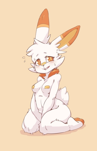 2019 anthro band-aid bandage biped blush breasts female hi_res kneeling lagomorph lc79510455 looking_at_viewer mammal navel nude pokemon_(species) scorbunny solo video_games // 800x1250 // 58.2KB