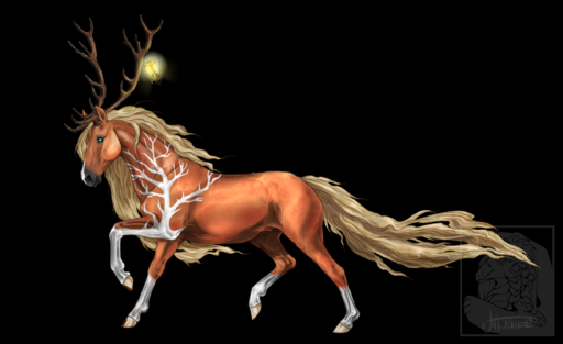 2015 alpha_channel arsauron digital_media_(artwork) equid equine feral green_eyes hi_res hooves horse hybrid mammal simple_background solo standing transparent_background // 2419x1480 // 1.5MB