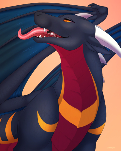 2019 4:5 absurd_res amber_eyes anthro black_body black_scales bunsen canid canine canis claws digital_media_(artwork) dragon feral group hair hi_res horn hybrid internal male malemale mammal membrane_(anatomy) membranous_wings nexuswolfy open_mouth paws red_hair scales scalie sergal sergeantyakirr soft_vore spines swallowing teeth throat tongue vore western_dragon wings wolf // 2400x3000 // 8.1MB
