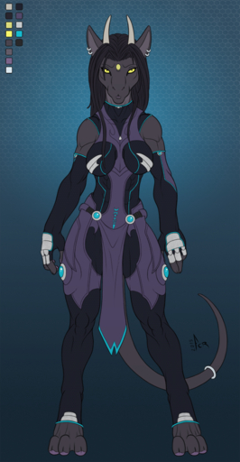 3_toes 4_fingers anthro aurancreations biped black_hair breasts clothed clothing dragon ear_piercing feet felid female fingers hair hi_res hybrid looking_at_viewer mammal model_sheet pantherine piercing safira solo standing suit toes wide_hips yellow_eyes // 665x1280 // 3.9MB