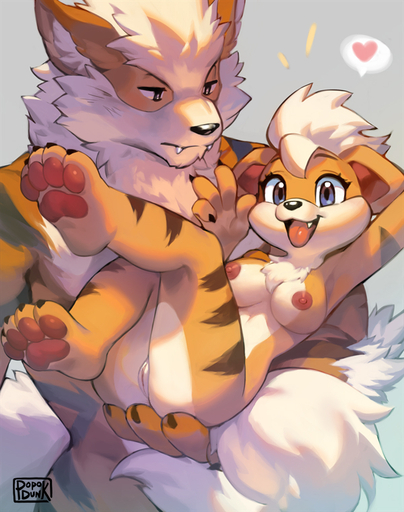 4_toes <3 anthro anthrofied arcanine barefoot breasts brother brother_and_sister butt canid canine carrying carrying_partner chest_tuft claws clothed clothing cute_fangs duo edit feet female fur gesture grey_background growlithe hair larger_male legs_up looking_at_viewer lying male mammal nipples nude on_back open_mouth orange_body orange_fur pawpads paws pink_pawpads pokemon_(species) popodunk sibling simple_background sister size_difference smaller_female smile striped_body stripes toe_claws toes tongue tuft v_sign video_games white_hair // 600x760 // 406.1KB