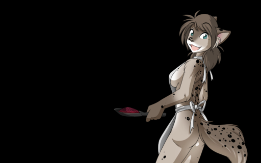16:10 alpha_channel anthro apron apron_only black_spots breasts brown_hair butt canid canine casual_exposure clothed clothing conditional_dnp cooking felid female fur grey_body grey_fur hair hi_res hybrid kathrin_vaughan keidran looking_at_viewer mammal mostly_nude side_boob simple_background solo spots tom_fischbach transparent_background twokinds wallpaper webcomic webcomic_character white_body white_fur widescreen // 1920x1200 // 476.7KB