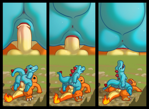 3_toes anthro anus balls blue_body blue_scales blue_skin breasts butt butt_grab charmander claws close-up cowgirl_position cutaway duo erection eyes_closed feet female female_on_top female_penetrated fire flaming_tail from_front_position fuzzamorous genitals grass green_eyes half-closed_eyes hand_on_butt high-angle_view interspecies looking_back looking_down lying male malefemale male_on_bottom male_penetrating male_penetrating_female moan narrowed_eyes nintendo nude on_back on_bottom on_top open_mouth orange_body orange_scales orange_skin outside paws penetration penile penile_penetration penis penis_in_pussy plant pokemon pokemon_(species) purple_eyes pussy raised_tail rock scales sex side_boob spikes straddling teeth toe_claws toes totodile vaginal vaginal_penetration video_games // 1280x937 // 1.1MB