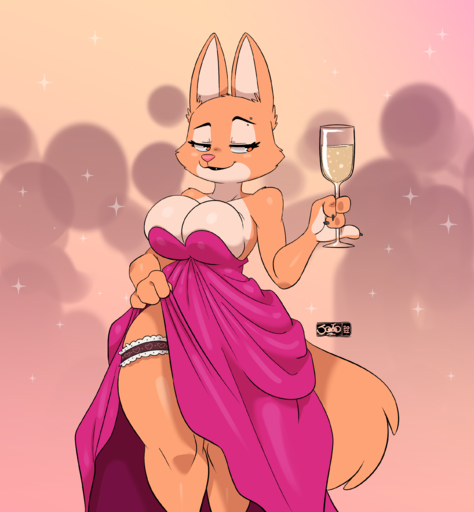 2022 4_fingers absurd_res alcohol anthro beverage breasts canid canine clothed clothing clothing_lift container cup diane_foxington dress dress_lift drinking_glass female fingers fox glass glass_container glass_cup half-closed_eyes hi_res holding_beverage holding_cup holding_object joaoppereiraus mammal narrowed_eyes signature solo thick_thighs // 2500x2700 // 1.5MB