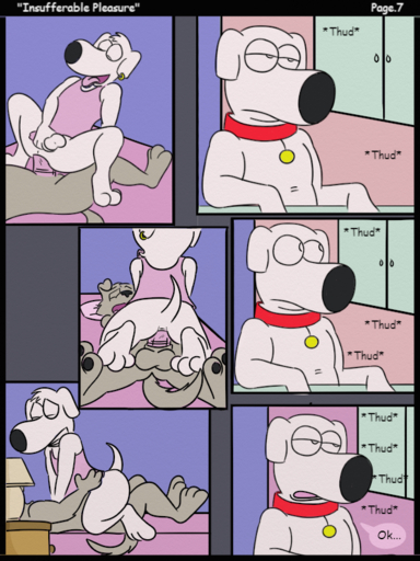 3:4 anal anthro balls bed black_nose brian_griffin canid canine canis collar comic condom cousins cowgirl_position dialogue domestic_dog english_text from_front_position furniture genitals grey_balls jasper_(family_guy) male malemale male_on_bottom male_on_top male_penetrated male_penetrating male_penetrating_male mammal new_brian on_bottom on_top penetration raised_tail rotten_robbie sex sexual_barrier_device straddling text white_balls // 600x800 // 605.5KB