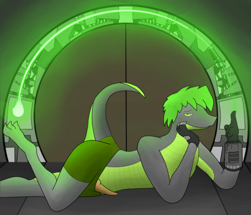 anthro bethesda_softworks captainzepto dragon erection fallout feronix green_eyes green_hair hair hi_res looking_at_viewer male penis scalie solo video_games // 1463x1250 // 1.1MB
