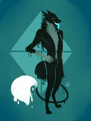 3:4 animal_genitalia anthro balls biped bodily_fluids fully_sheathed genitals goo_creature half-closed_eyes happylittlecloud hi_res looking_at_viewer male narrowed_eyes nude open_mouth saliva sergal sharp_teeth sheath simple_background solo standing teeth tongue tongue_out // 960x1280 // 93.0KB