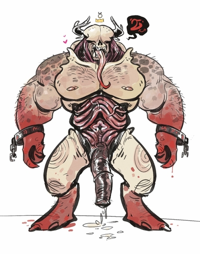 <3 animal_genitalia animal_penis blood bodily_fluids body_hair chain chest_hair cum cum_drip demon digital_media_(artwork) dramamine dripping equine_penis genital_fluids genitals hell_knight hi_res horn humanoid long_tongue male mammal medial_ring muscular muscular_humanoid muscular_male nipples not_furry nude organs penis solo tongue tongue_out vein veiny_penis video_games // 1222x1557 // 274.5KB