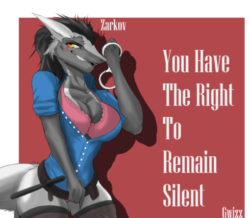 absurd_res baton belt bra breasts camel_toe clothed clothing english_text female gwizzly handcuffs hi_res legwear lipstick looking_at_viewer makeup pantyhose pinup police police_uniform pose sergal shackles shirt smile solo text topwear underwear undressing uniform // 3000x2600 // 2.2MB