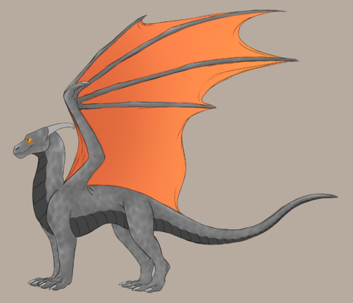 2019 absurd_res ambiguous_gender claws digital_media_(artwork) dragon feral ghuran grey_background hi_res horn membrane_(anatomy) membranous_wings orange_eyes scales scalie simple_background solo standing varyn_(character) western_dragon wings // 3080x2644 // 1.3MB