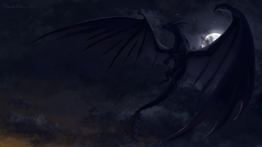 16:9 2019 4k absurd_res ambiguous_gender blue_eyes claws detailed_background digital_media_(artwork) dragon feral floverale-hellewen hi_res horn membrane_(anatomy) membranous_wings night outside scales scalie sky solo spines star starry_sky western_dragon wings // 3840x2160 // 4.1MB