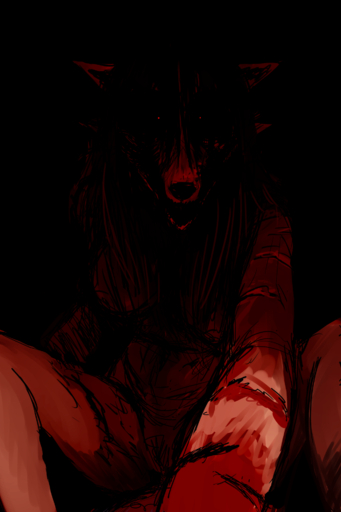 2018 2:3 anthro blood bodily_fluids breasts canid canine carol_(hladilnik) digital_media_(artwork) duo female first_person_view genitals hi_res hladilnik male malefemale mammal nightmare_fuel nipples penis pussy scary sex // 1280x1920 // 804.7KB