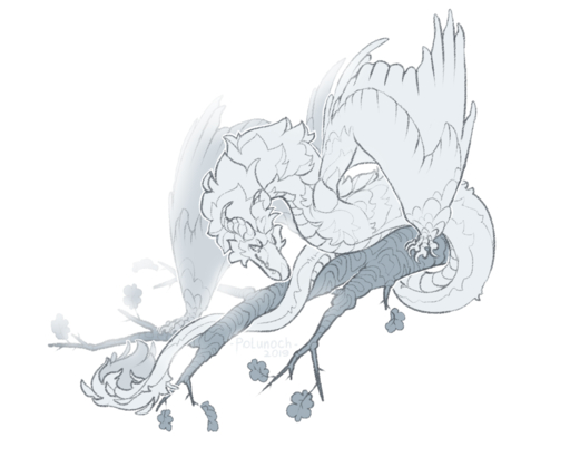 2019 5:4 ambiguous_gender digital_media_(artwork) dragon feathered_dragon feathered_wings feathers feral fur furred_dragon horn polunoch solo wings // 1280x1024 // 491.8KB