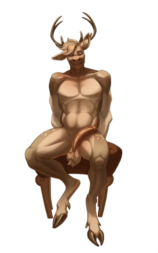 2022 anthro antlers ball_tuft balls big_balls big_penis brown_eyes cervid cervine chair eld's_deer fauxhawk foreskin fur furniture genitals grin hi_res hooves horn indigochto linh_khanh_ngo male mammal muscular muscular_anthro muscular_male nipples nude nude_male partially_retracted_foreskin penis pink_penis pinup pose simple_background smile solo stool tan_body tan_fur tuft // 1001x1600 // 608.2KB