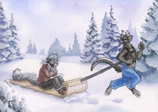 2018 5_fingers anthro barefoot clothed clothing cold day detailed_background digitigrade duo feet felid feline fingers hybrid male mammal outside pantherine ruaidri sitting sky smile snow snow_leopard standing toes topless // 1280x906 // 274.9KB