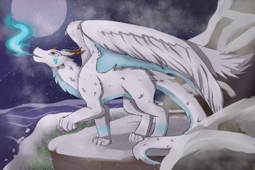 3:2 4_toes absurd_res dragon feathered_dragon feathered_wings feathers feet feral fur furred_dragon hi_res moon night outside phoenixxamaranth sky solo toes white_body white_fur wings // 4500x3000 // 7.7MB