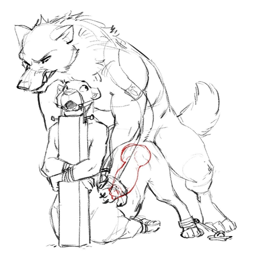 2018 anal anal_penetration animal_genitalia animal_penis anthro anthro_on_taur anthro_penetrating anthro_penetrating_taur arms_tied bdsm big_penis bound canid canine canine_penis canis claws duo felid felid_taur from_behind_position fur gag genitals hi_res internal interspecies knot knotting looking_back male malemale male_penetrated male_penetrating male_penetrating_male mammal mammal_taur monochrome nude open_mouth pantherine pantherine_taur penetration penile penile_penetration penis quadruped raised_tail ring_gag scotty_panthertaur sex simple_background size_difference sketch spread_legs spreading taur taur_penetrated white_background wolf zaush // 1251x1280 // 165.8KB