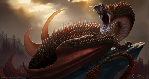 17:9 2017 absurd_res ambiguous_gender arvalis back_spines cloud day detailed_background digital_media_(artwork) dragon english_text feral head_spines hi_res outside scalie sky solo spines tail_spines text wyvern // 5100x2700 // 2.9MB