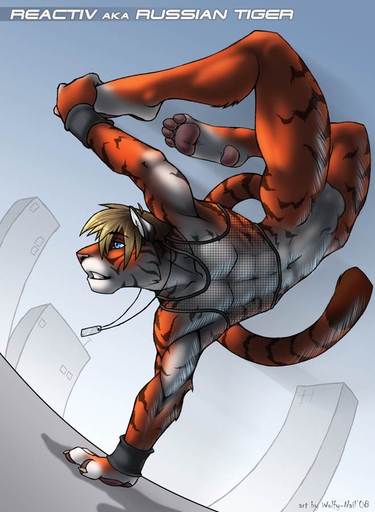 2008 action_pose animal_genitalia anthro balls biped blonde_hair bottomless clothed clothing collar digital_media_(artwork) dutch_angle felid fishnet fully_sheathed genitals hair jewelry male mammal necklace pantherine pawpads paws pose reactiv sheath solo stripes tiger upside_down wolfy-nail // 660x900 // 99.8KB