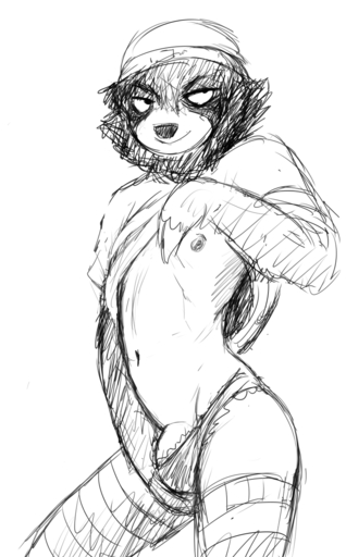 2017 :> anthro athletic athletic_anthro athletic_male barely_visible_genitalia barely_visible_penis bedroom_eyes black_and_white black_nose bottomwear bulge claws clothed clothing clothing_aside clothing_lift digital_drawing_(artwork) digital_media_(artwork) fur genitals hair half-closed_eyes hand_in_panties hand_in_underwear hand_on_chest hat headgear headwear hi_res hladilnik legwear line_art looking_at_viewer male mammal monochrome narrowed_eyes navel nipples nobby_(character) panties partially_clothed pattern_bottomwear pattern_clothing pattern_legwear pattern_panties pattern_underwear penis penis_base pilosan portrait seductive shirt shirt_lift simple_background sketch sloth smile solo stockings striped_bottomwear striped_clothing striped_legwear striped_panties striped_underwear stripes thigh_highs three-quarter_portrait topwear underwear underwear_aside white_background xenarthran // 796x1280 // 728.4KB