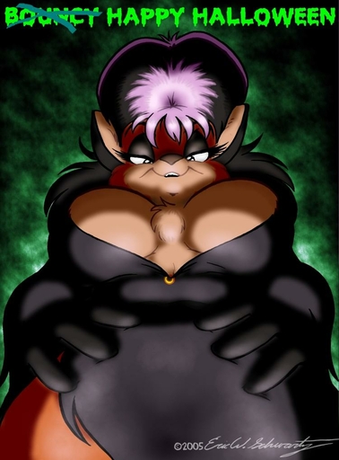 2005 anthro big_breasts breasts canid canine cleavage clothed clothing cosplay elvira eric_schwartz female fox fully_clothed furafterdark halloween holidays low-angle_view mammal seductive sheila_vixen solo // 750x1016 // 71.9KB