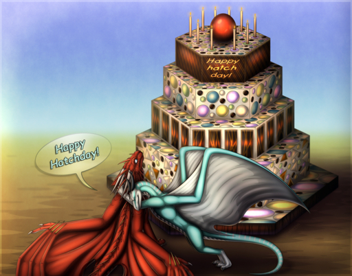 birthday cake candle candy chocolate dessert dragon egg food gift hug shadarrius // 1200x943 // 1.6MB