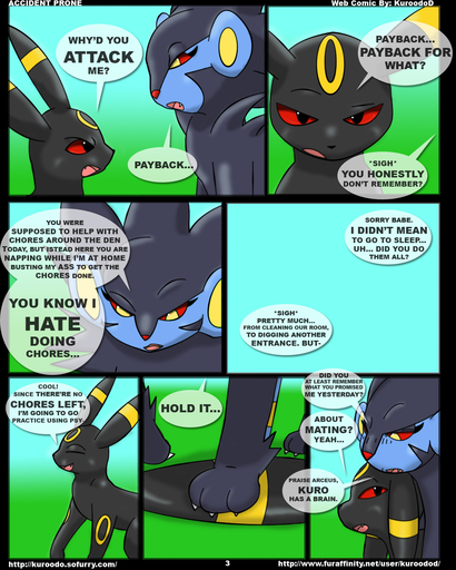 2011 4:5 ambiguous_gender black_body black_eyes black_fur blue_body blue_fur comic dialogue eeveelution english_text fan_character felid female feral fur generation_2_pokemon generation_4_pokemon hi_res kuroodod kuroodod_(fursona) luxray male mammal open_mouth pokemon_(species) red_sclera size_difference speech_bubble tess_the_luxray text tongue umbreon url video_games yellow_body yellow_eyes yellow_fur // 1200x1500 // 751.5KB