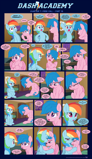 2016 blue_body blue_feathers bodily_fluids comic crying duo english_text equid equine feathered_wings feathers female firefly_(pre-g4) friendship_is_magic hasbro hi_res horse mammal my_little_pony pegasus pink_body pink_feathers rainbow_dash_(mlp) sorc tears text wings // 1248x2141 // 1.6MB