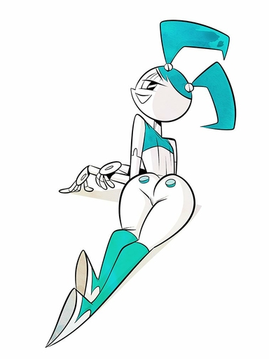 3:4 butt crossed_arms female half-closed_eyes jenny_wakeman looking_back lying machine my_life_as_a_teenage_robot narrowed_eyes nickelodeon not_furry on_front robot smile solo themrock white_body // 756x1008 // 54.2KB