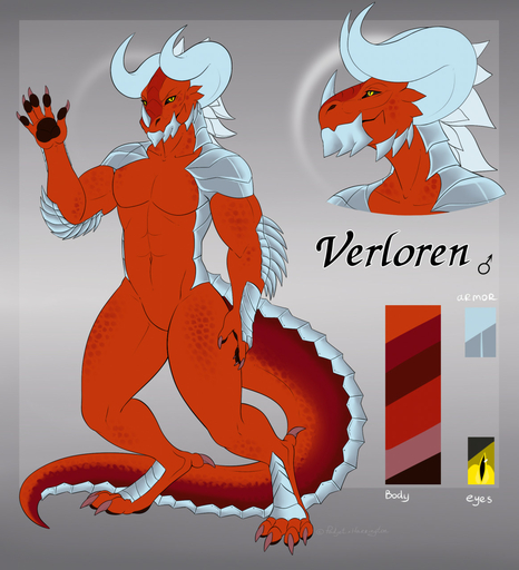 2022 4_toes 5_fingers anthro digital_media_(artwork) dragon featureless_crotch feet fingers hi_res horn male model_sheet nude padjetxharrington red_body red_scales scales smile solo toes wingless_dragon yellow_eyes // 1164x1280 // 270.2KB