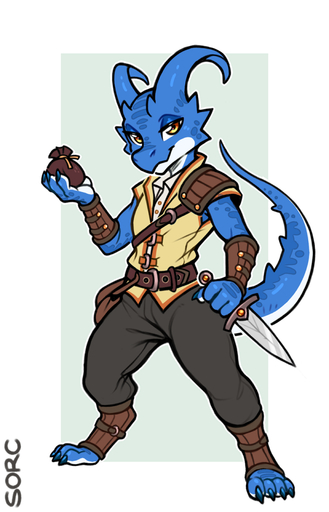 anthro arm_guards belt blue_body dagger kobold male melee_weapon pouch_(anatomy) pouch_purse satchel scalie shoulder_guard simple_background solo sorc weapon yellow_eyes // 617x960 // 298.6KB