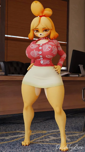 animated anthro blush bottomwear breasts canid canine canis clothed clothing curvy_figure dancing detailed_background digital_media_(artwork) dividebyezer0 domestic_dog female hi_res isabelle_(animal_crossing) looking_at_viewer mammal music shih_tzu short_playtime skirt smile smiling_at_viewer solo sound synced_to_music topwear toy_dog video_games voluptuous webm yellow_body // 720x1280, 14.4s // 2.8MB