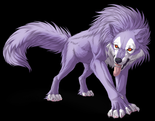 2014 alpha_channel black_nose canid canine canis claws feral fur hauringu hi_res mammal nude orange_eyes paws purple_body purple_fur quadruped simple_background solo standing teeth tongue transparent_background wolf // 2495x1948 // 2.1MB