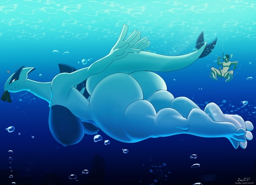 <3 absurd_res anthro big_breasts big_butt breasts butt female genitals hi_res huge_butt human larger_female legendary_pokemon lugia macro male mammal nintendo nude penis pokemon pokemon_(species) size_difference smaller_male thick_thighs underwater video_games water zp92 // 3585x2581 // 461.9KB