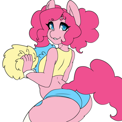 2018 2d_animation animated anthro butt cheerleader clothing cutie_mark equid female frame_by_frame friendship_is_magic hair looking_at_viewer mammal my_little_pony pink_hair pinkie_pie_(mlp) pom_poms short_playtime simple_background solo tolsticot white_background // 1011x1008 // 519.1KB