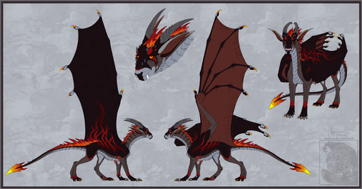 2016 absurd_res amber_eyes arsauron claws digital_media_(artwork) dragon feral hi_res horn membrane_(anatomy) membranous_wings model_sheet ridged_horn scalie solo standing western_dragon wings // 4000x2087 // 5.2MB