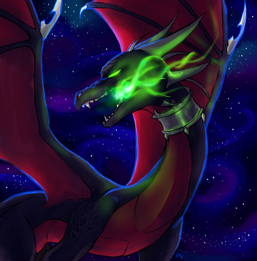 2019 activision ambiguous_gender cynder detailed_background dragon feral green_eyes horn night open_mouth outside scalie sky sn0wyangel solo spyro_the_dragon standing star starry_sky teeth video_games western_dragon // 888x900 // 718KB