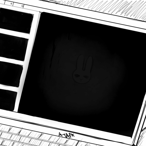 1:1 black_and_white comic computer creepy hi_res hladilnik lagomorph laptop leporid mammal monochrome photo rabbit simple_background text white_background zero_pictured // 1280x1280 // 144.5KB