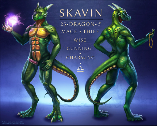 anthro dragon english_text erection fire genitals magic magic_user male model_sheet multiple_poses muscular muscular_anthro muscular_male nude paws penis pose red-izak scales simple_background small_penis solo text thief // 1004x808 // 631.0KB
