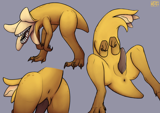 anus banana claws erection eyeless feet feral food food_creature fruit genitals hi_res keadonger male nude open_mouth paws penis plant presenting presenting_penis reptile scalie scp-2761 scp_foundation simple_background solo teeth toe_claws toes // 2480x1748 // 2.9MB