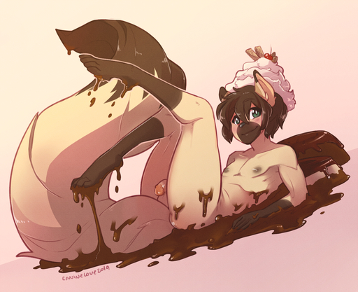 2019 4_toes almonds anthro areola arm_support balls black_nose blush brown_areola brown_body brown_fur brown_hair brown_nipples butt candy canid canine caninelove canis cherry chocolate dairy_products dessert digital_media_(artwork) dipstick_tail dirty feet flaccid food fruit fur genitals girly gloves_(marking) green_eyes hair humanoid_genitalia humanoid_penis leg_markings legs_up looking_at_viewer lying male mammal markings matthew_(articwuff) multicolored_tail muzzle_(marking) nipples nude on_back penis plant shaded short_hair signature simple_background smile socks_(marking) solo tan_background toes wafer whipped_cream wolf // 1228x1000 // 1.4MB