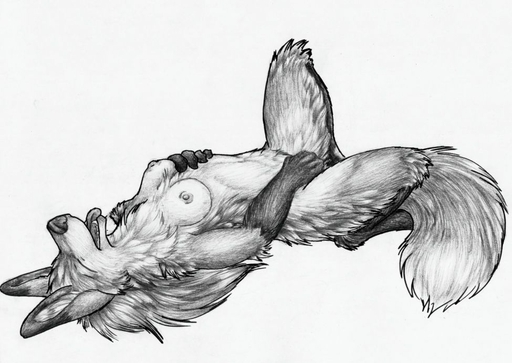 anthro biped breasts canid canine eyes_closed fangs female fluffy fox greyscale lying mammal masturbation monochrome nipples nude on_back open_mouth ruaidri sketch solo spread_legs spreading tongue tongue_out vaginal vaginal_masturbation // 975x692 // 89KB