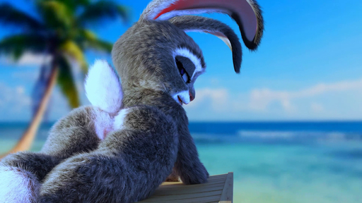 16:9 3d_(artwork) 3d_animation animated anthro beach blue_eyes bottomless bouncing_butt butt clothed clothing digital_media_(artwork) dipstick_ears female flat_chested fur genitals gloves_(marking) grey_body grey_fur hakya11 hi_res judy_hopps lagomorph leg_markings leporid long_ears looking_at_viewer looking_back loop mammal markings movie_accurate multicolored_ears no_sound nude open_mouth outside palm_tree pink_nose plant pussy rabbit seaside seductive short_playtime socks_(marking) solo teasing tree webm widescreen // 1920x1080, 11.9s // 14.3MB