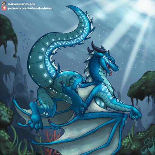 1:1 anus darkenstardragon detailed_background dragon female feral genitals hi_res pussy scalie seawing_(wof) solo tongue tongue_out tsunami_(wof) underwater water western_dragon wings wings_of_fire // 1280x1280 // 1.5MB