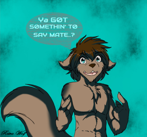 anthro brown_hair canid canine canis chest_tuft conditional_dnp fur hair keidran mammal nude open_mouth solo text tom_fischbach tuft twokinds webcomic webcomic_character wolf zen_(twokinds) // 643x599 // 406KB