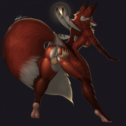 1:1 anthro anus avian bent_over big_legs big_tail breasts butt butt_grab canid canine cherry_(dredjir) chimera chiropteran disembodied_hand dredjir duo feathers feet female fingering fluffy food fox fruit fur genitals hand_on_butt happy hi_res human human_on_anthro hyaenid hybrid interspecies mammal masturbation nipples paws penetration plant presenting presenting_hindquarters pussy red_body red_fur smile solo_focus striped_hyena toes vaginal vaginal_penetration wide_hips // 1500x1500 // 3.0MB