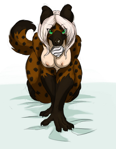 all_fours anthro bed bed_sheet bedding big_breasts breasts conditional_dnp crawling female furniture fys gnoll green_eyes hyaenid mammal nipples nude paws sefeiren sharing sketch snack solo spots spotted_hyena zebra_cake // 568x733 // 88.2KB