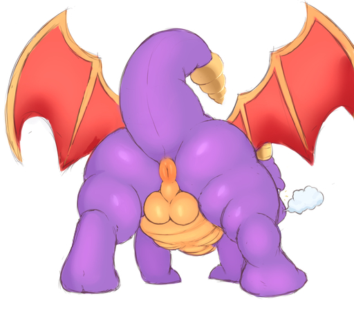 activision all_fours anus balls barefoot big_butt butt conditional_dnp dragon feet feral genitals horn looking_at_viewer looking_back male nude presenting presenting_anus presenting_hindquarters purple_eyes scalie simple_background solo spyro spyro_the_dragon standing thick_thighs video_games western_dragon wings zackary911 // 1200x1058 // 584KB