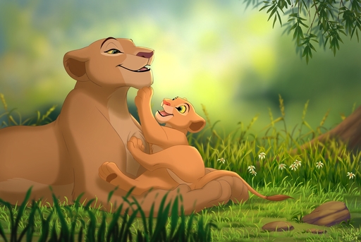 2019 age_difference cub cuddling daughter detailed_background disney duo felid female feral good_parenting grass half-closed_eyes lion looking_at_another lying mammal mother mother_and_child mother_and_daughter nala narrowed_eyes on_model open_mouth open_smile pantherine parent parent_and_child pawpads plant reallynxgirl sarafina size_difference smile the_lion_king toony young // 1500x1004 // 324.2KB
