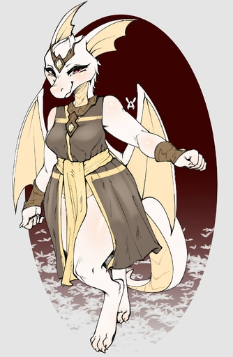 2020 anthro avante92 blush breasts clothed clothing dragon female hi_res horn scalie smile solo wide_hips wings // 1290x1977 // 277.8KB